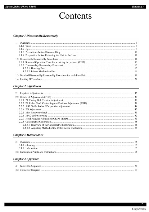 Epson Stylus Photo R3000 Service Manual